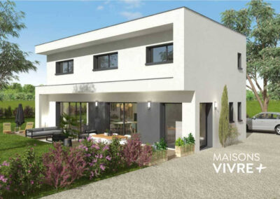 Projet moderne à Saint Didier au Mont d'Or (69450) : Maison contemporaine de 180 m² avec terrasse et garage