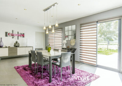 Maison contemporaine en toiture mixte en région Lyonnaise