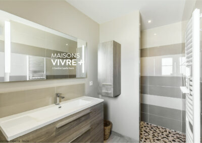 Maison contemporaine en toiture mixte en région Lyonnaise