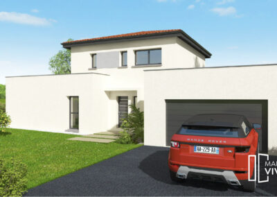 TERRAIN DE 657 M² AVEC PROJET DE CONSTRUCTION SUR MESURE DE MAISON A CAILLOUX-SUR-FONTAINES (69270)
