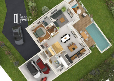TERRAIN + MAISON À COLOMBIER-SAUGNIEU