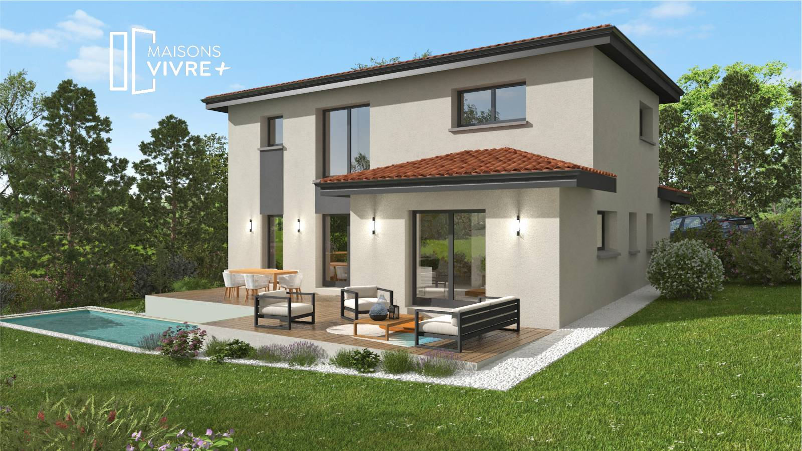 TERRAIN + MAISON À COLOMBIER-SAUGNIEU