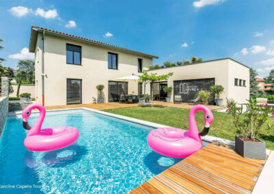 Maison contemporaine en L