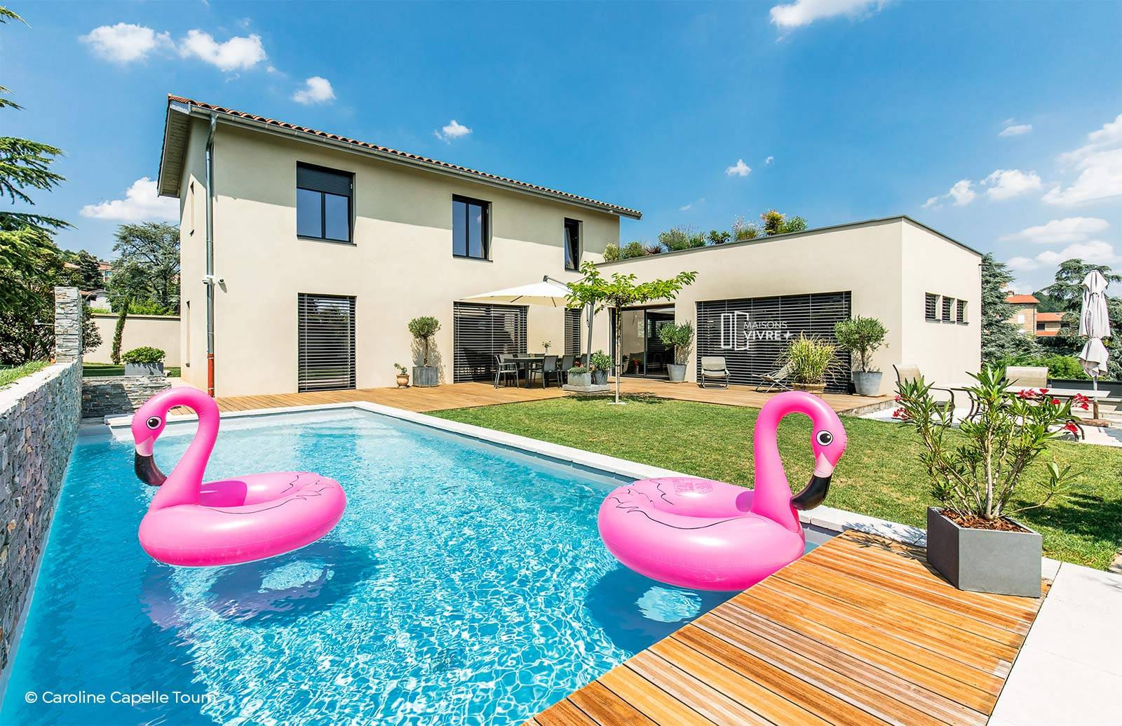Maison contemporaine en L